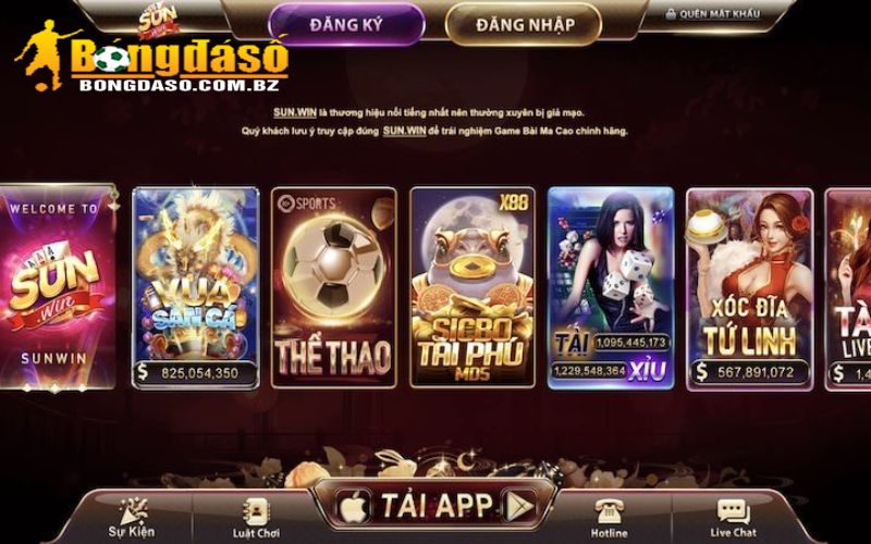 Một số ưu điểm nổi trội của sảnh chơi game bài Sunwin